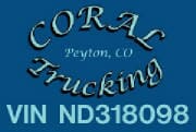 Coral Trucking Lettering - Vehicle Lettering in Colorado Springs, CO