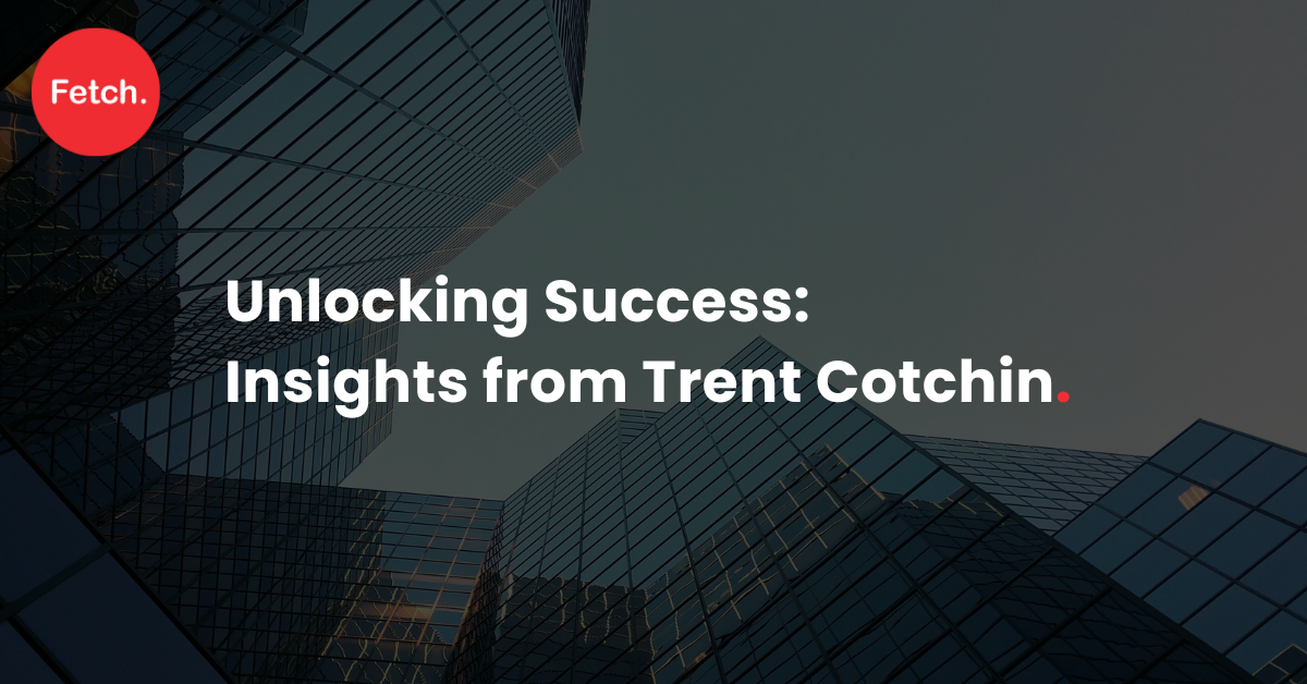 A poster for unlocking success insights from trent cotchin