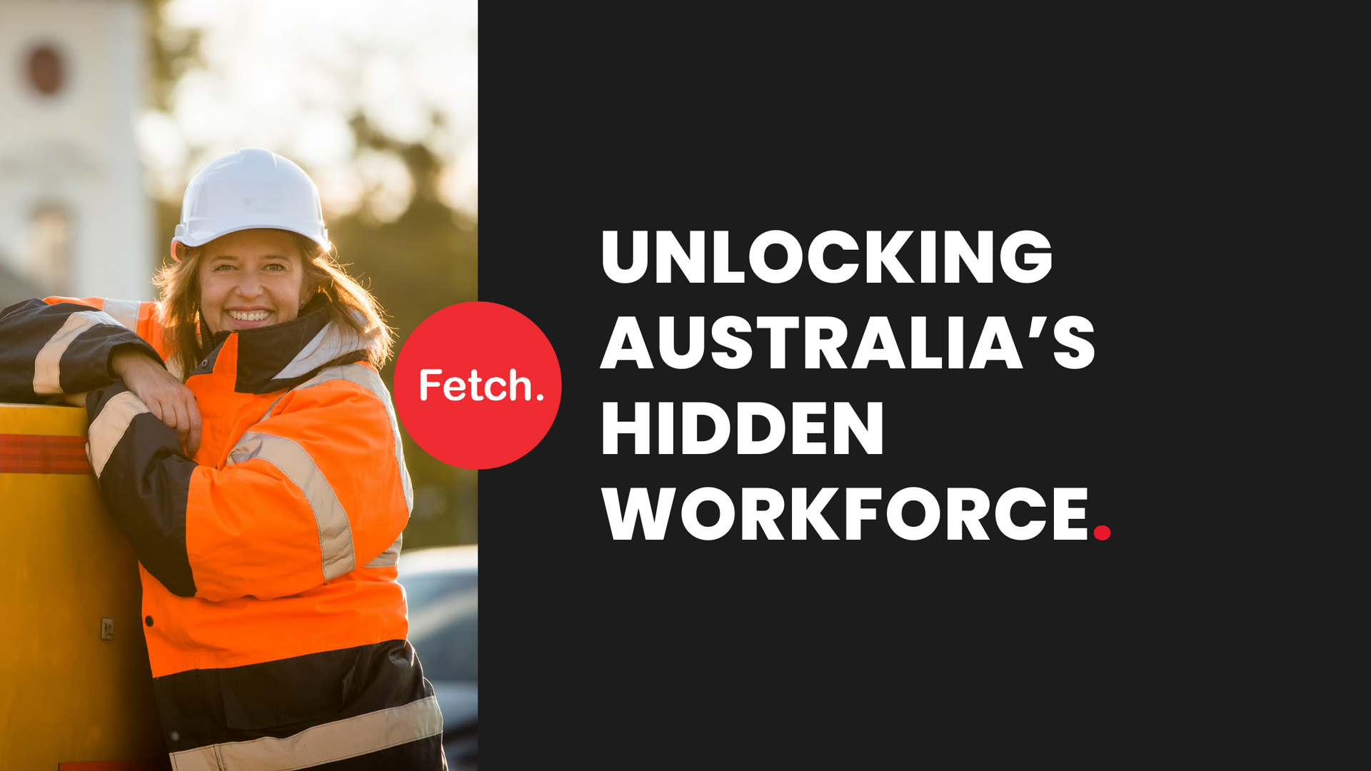 Female tradie on site in Australia.