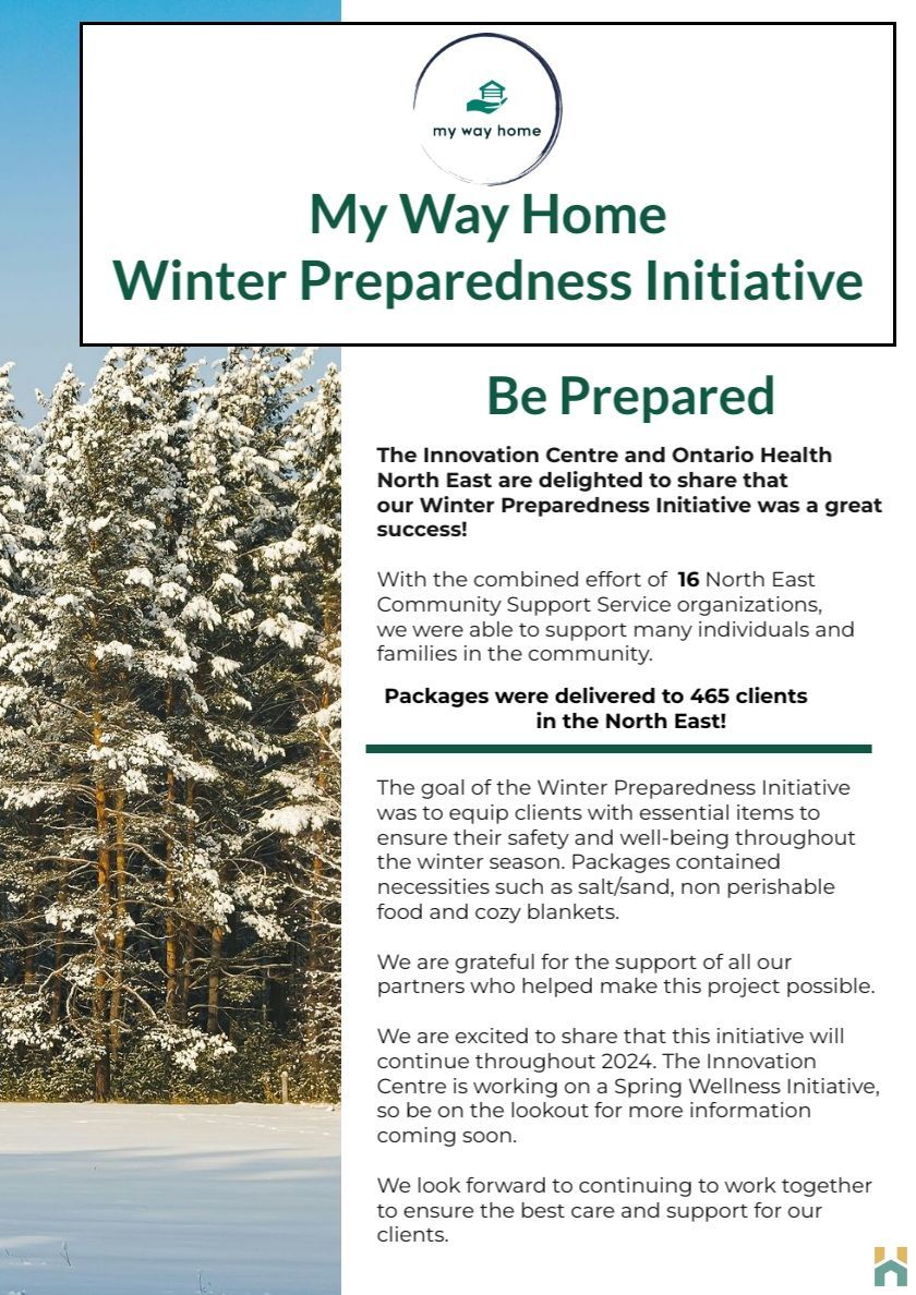 A poster for a winter preparedness initiative that says `` my way home winter preparedness initiative be prepared ''.