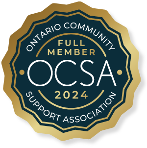 A seal that says ontario community full member ocsa support association