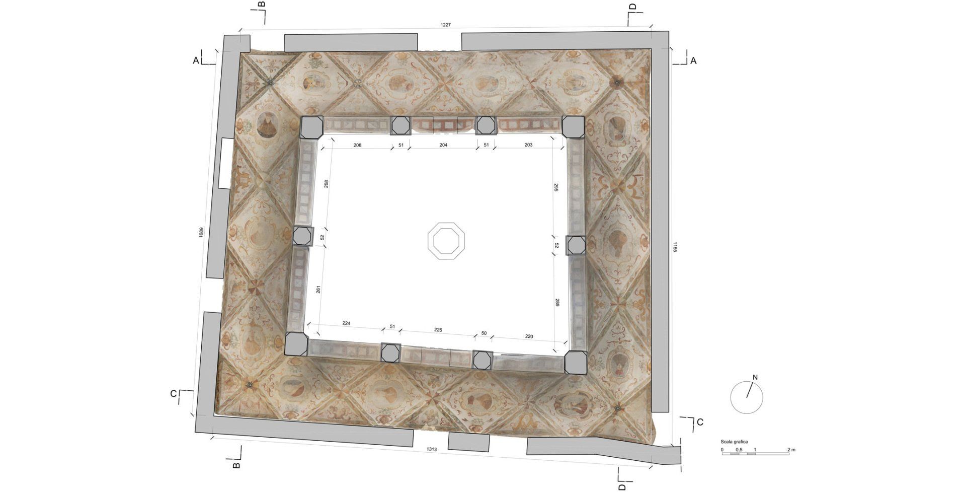 Rilievo Chiostro San Francesco Recco