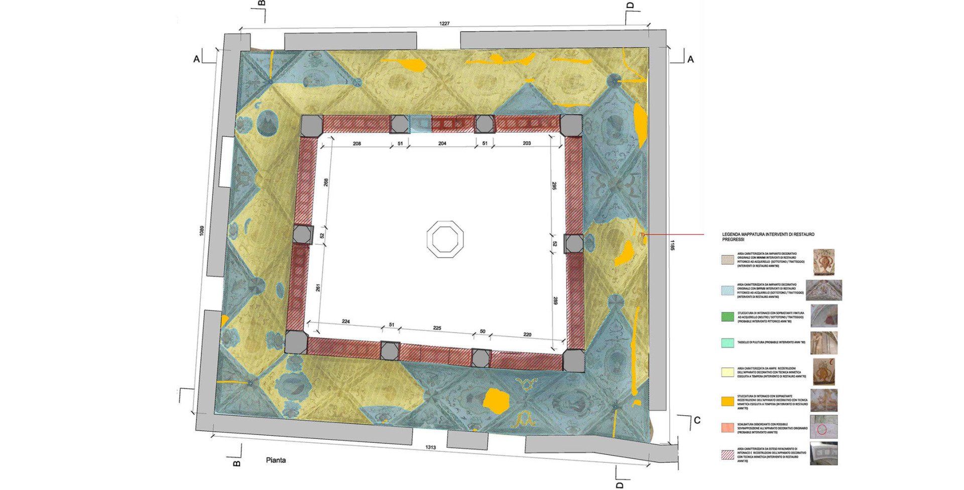 Mappatura Chiostro San Francesco Recco