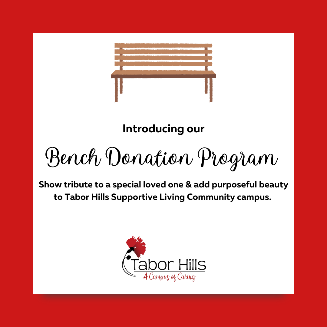 Bench Donation Program | Tabor Hills Bench Donation Program | Tabor Hills
