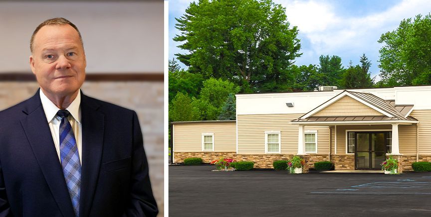 Manager John Cannon and the Cannon Funeral Home building