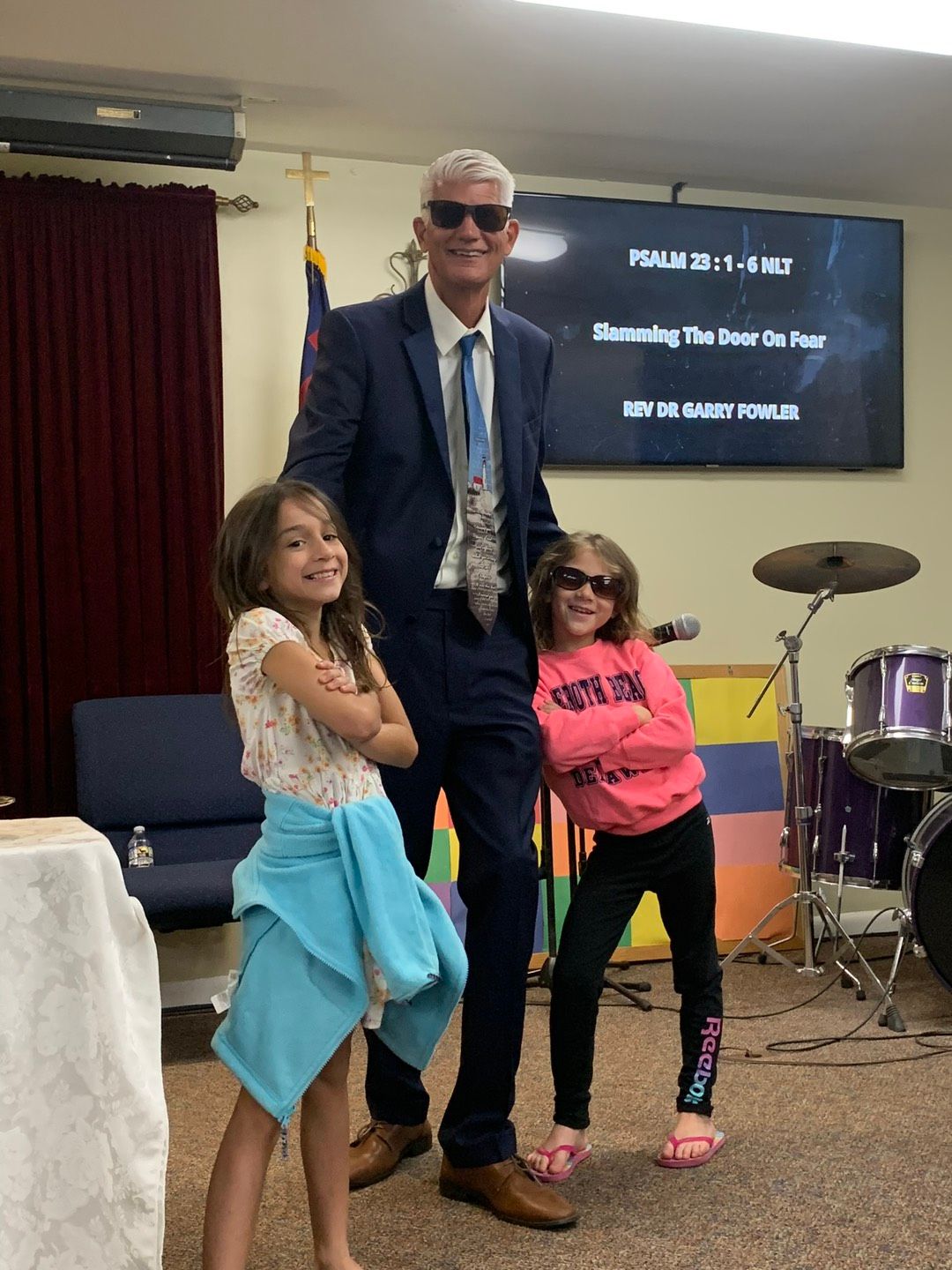 Pastor Garry with Two Kids — Downingtown, PA — Harvest Worship Center