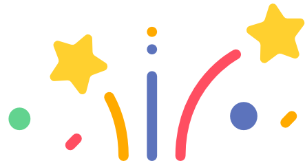 A bunch of colorful star