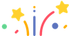 A bunch of colorful star