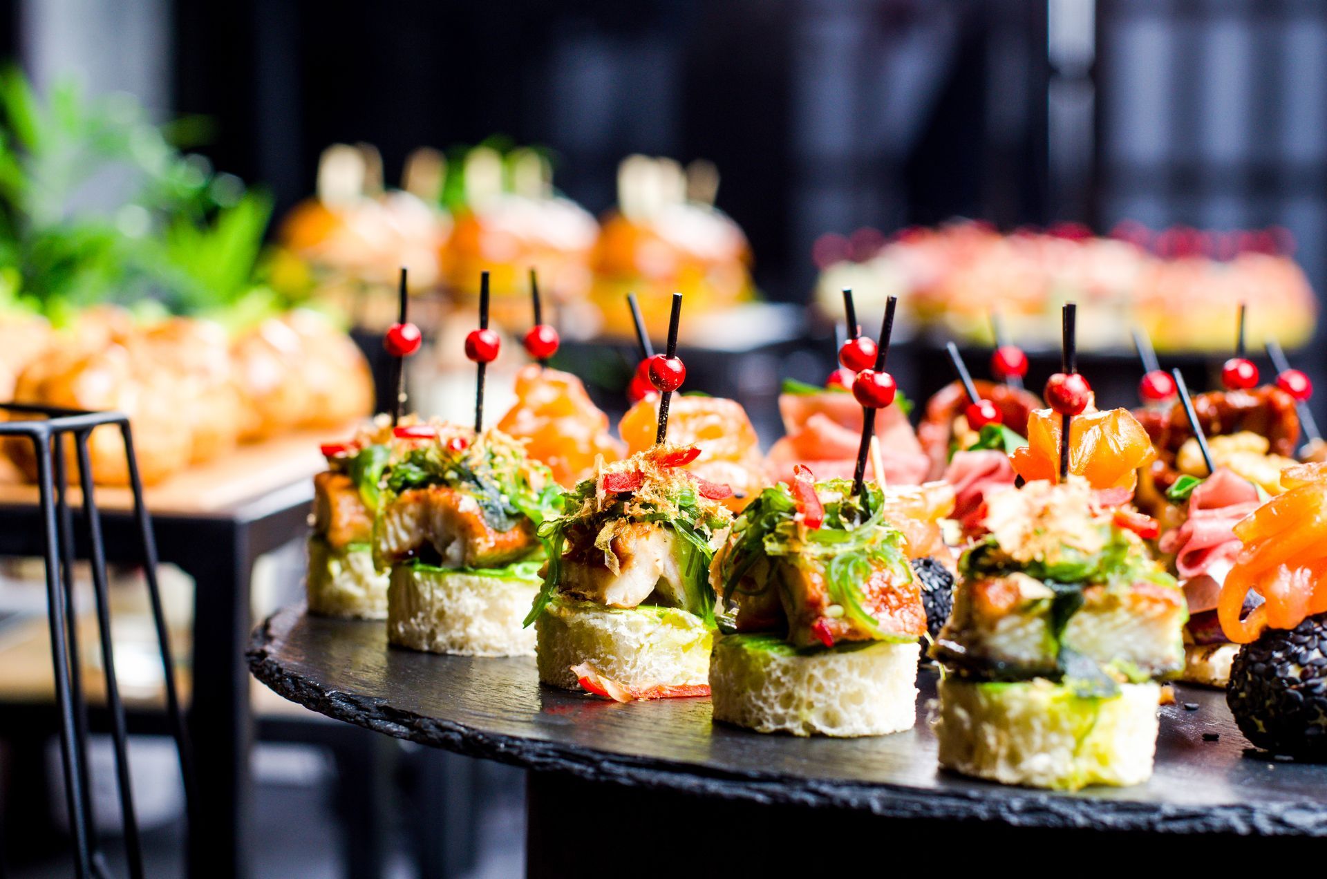There are many different types of food on the table.