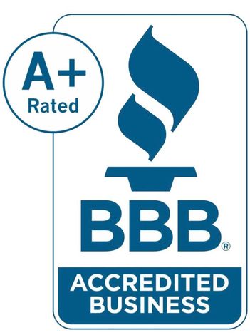 The bbb logo is a a+ rated accredited business.