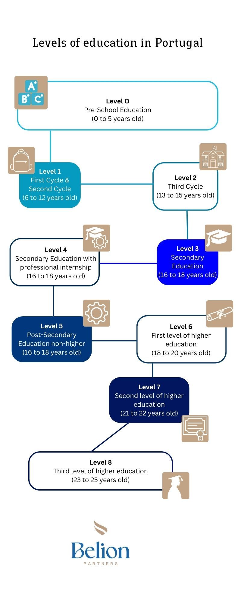 Infographic of Education Levels in Portugal