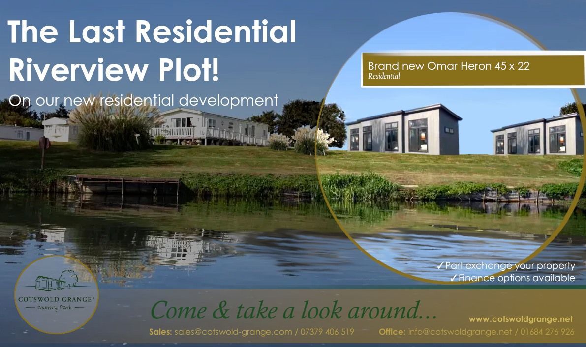 An advertisement for the last residential riverview plot