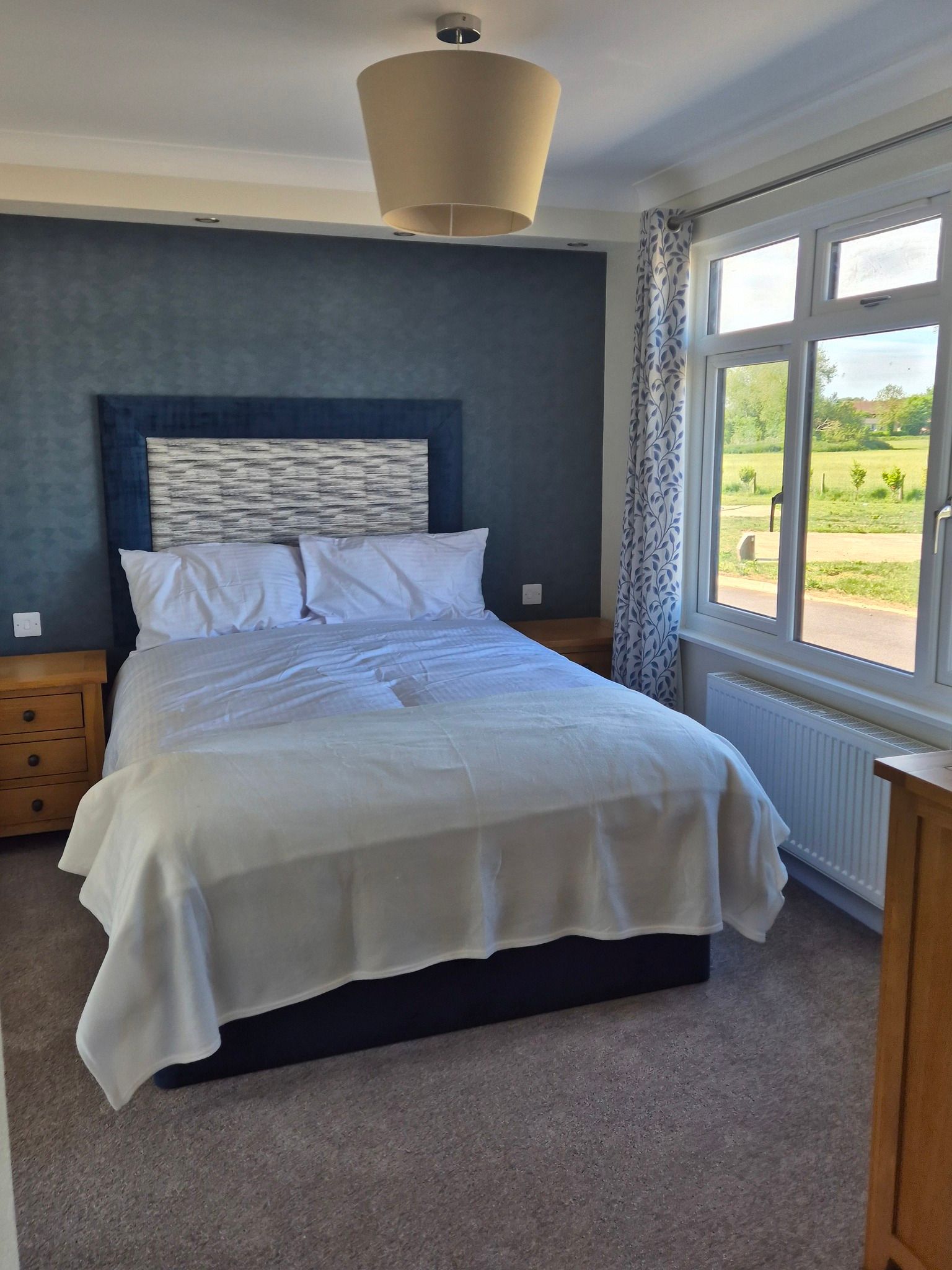 Bedroom within the Charnwood Park Home for sale at Cotswold Grange Country Park