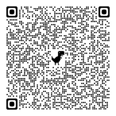 a qr code with a dinosaur on it