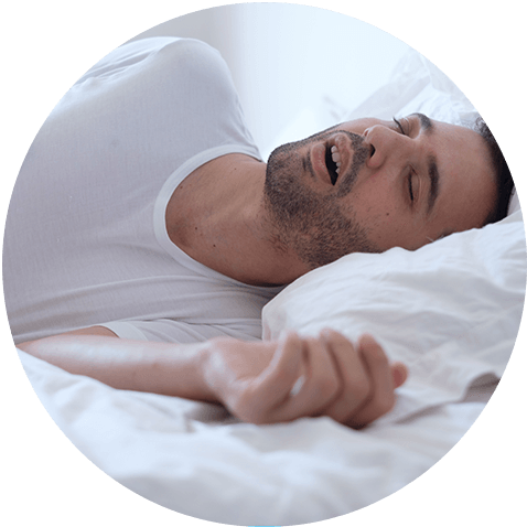 Man Experiencing Sleep Apnea — Cary & Garner, NC — Cusumano Oral Surgery & Implant Center