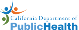 The logo for the california department of public health