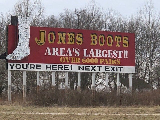 Jones Boots sign