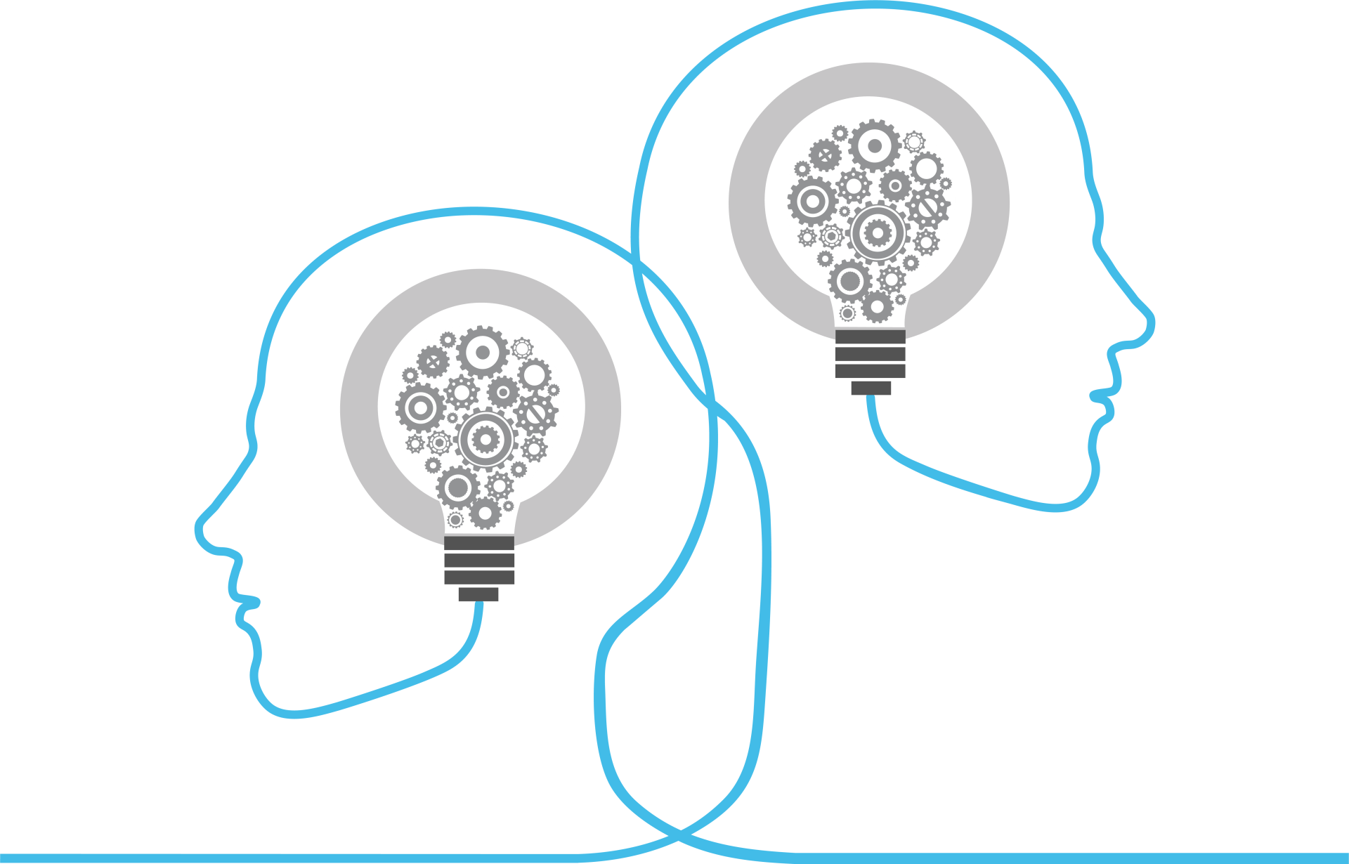 Two people reviewing charts and graphs, pointing with a pencil at a document on a table.