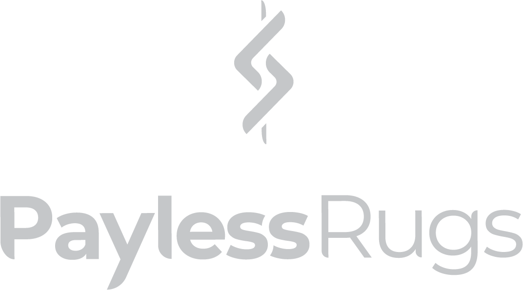 Payless Rugs logo with a silver chain-like symbol above the text.