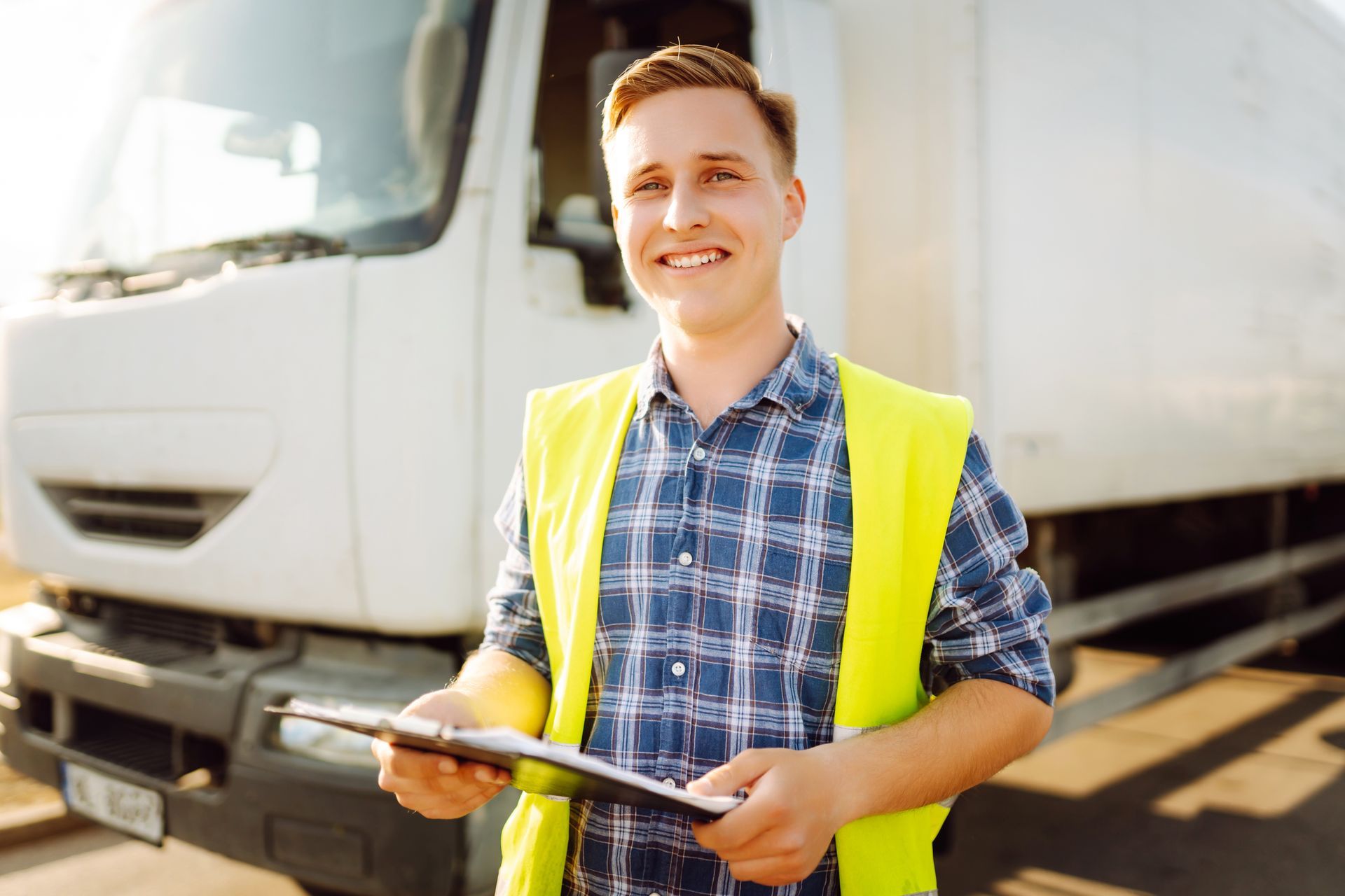 Department of transportation officer conducting a DOT audit.