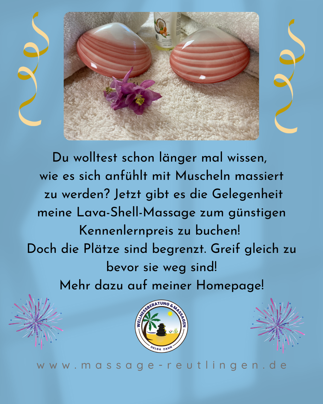 Werbung Verkürzte Lava Shell Massage