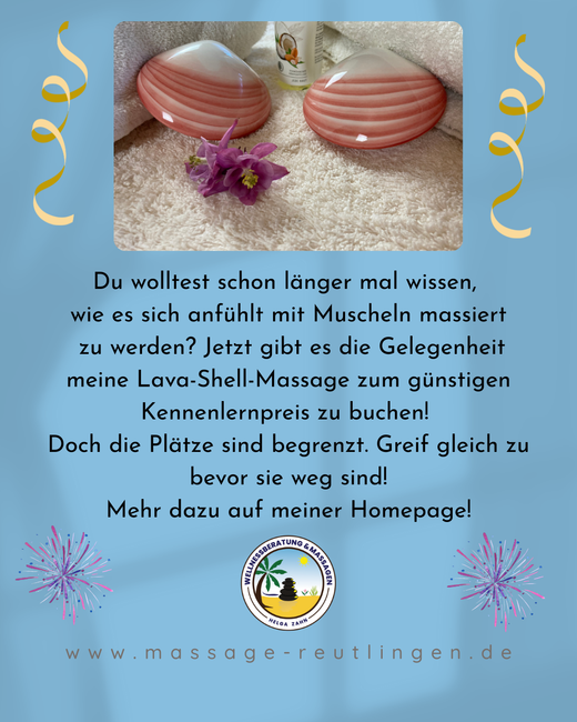 Werbung Verkürzte Lava Shell Massage