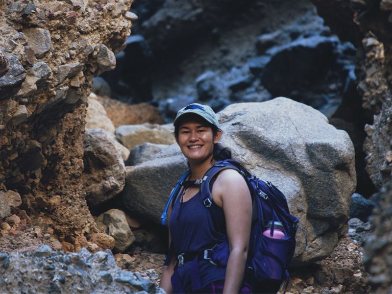 image of Ariel hiking