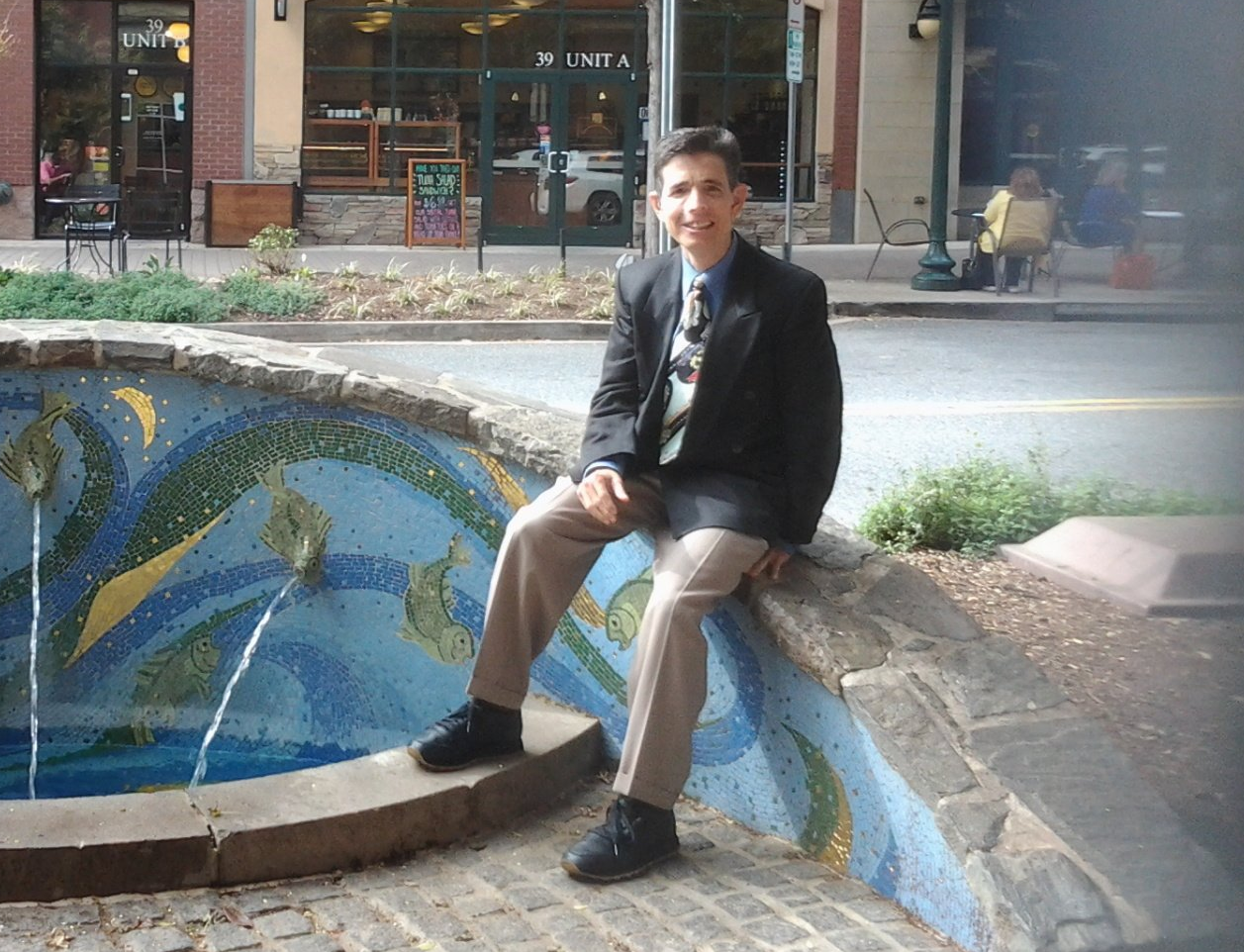 Relaxing before a faculty district keynote in Maryland.