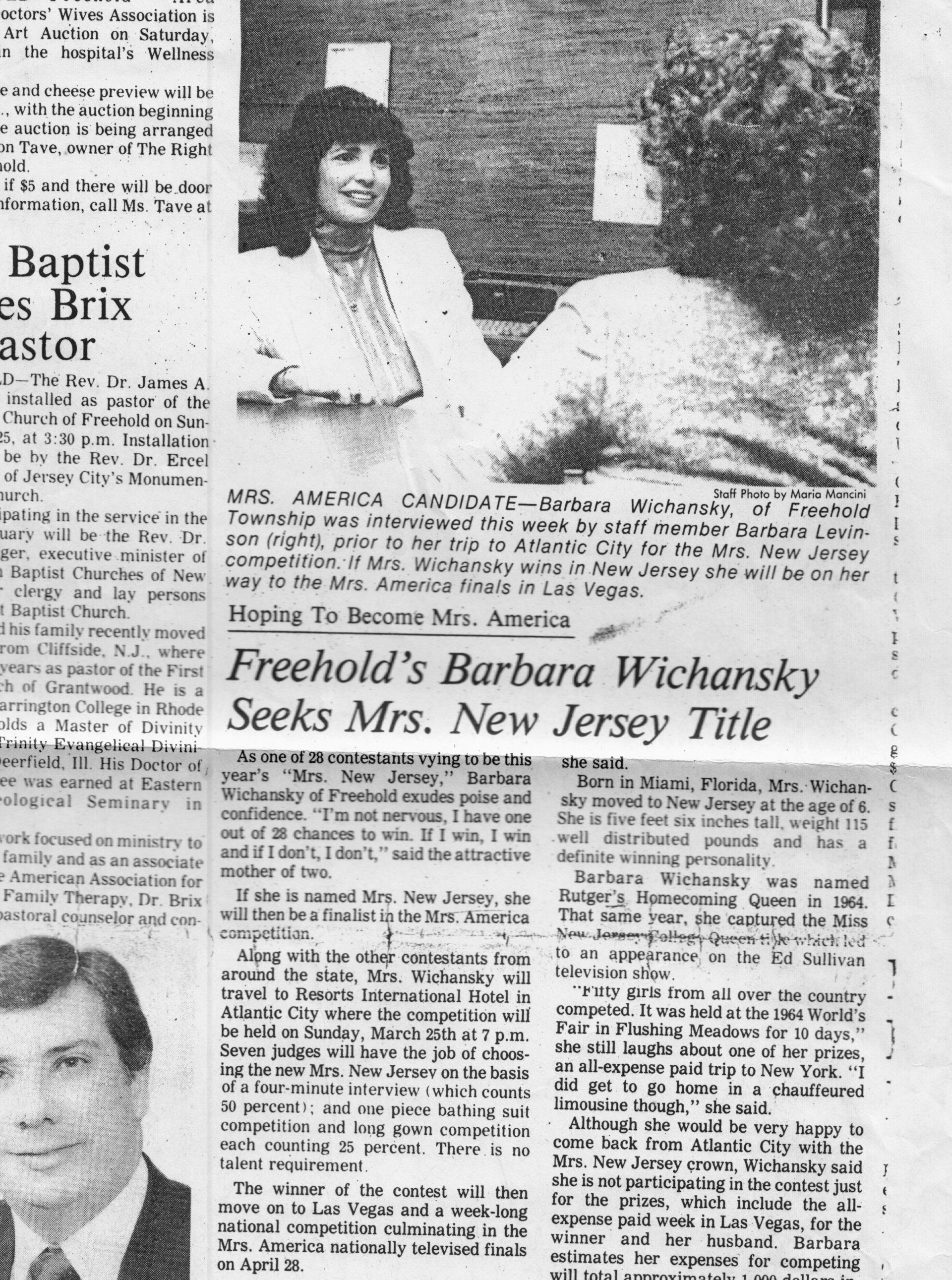 Mom enters the Mrs. NJ Pageant!
