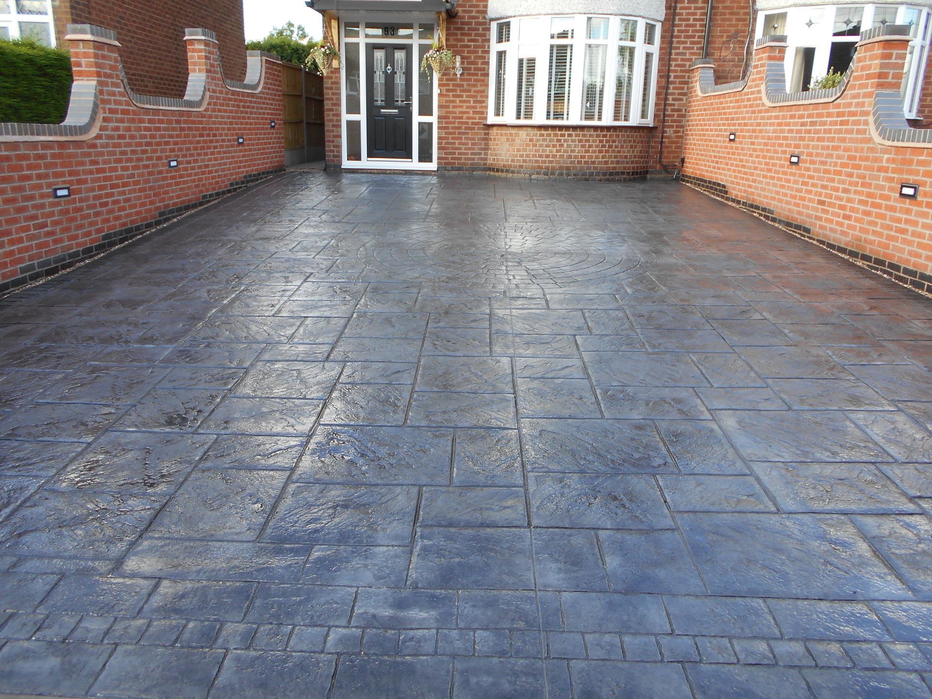 Ashlar Pattern Imprinted Concrete Driveway -  A1 Creative - Driveways Coventry