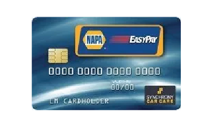 A tire pros credit card with a chip on it