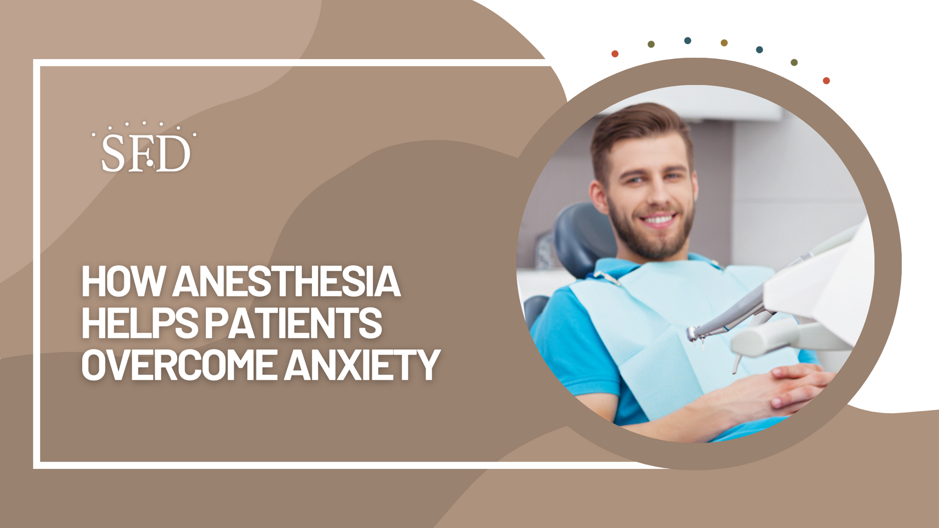 A man is smiling while sitting in a dental chair.
