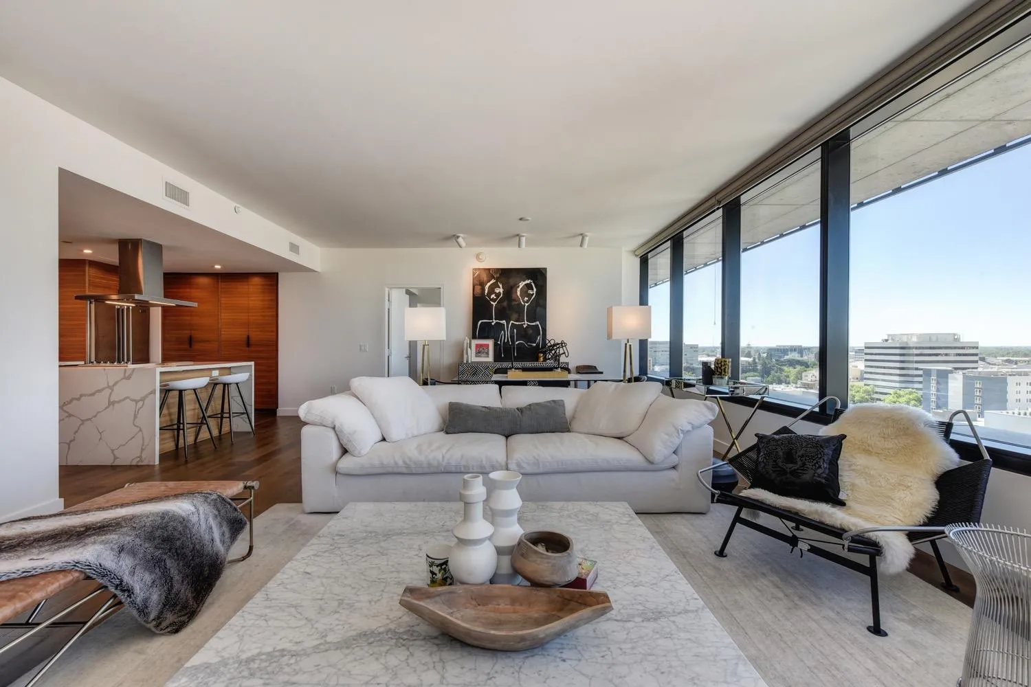 Living Room with a large couch with city skyline view | Browse PH Realty's listings of homes for sale in Texarkana, TX