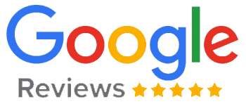 a google review logo with five stars on it