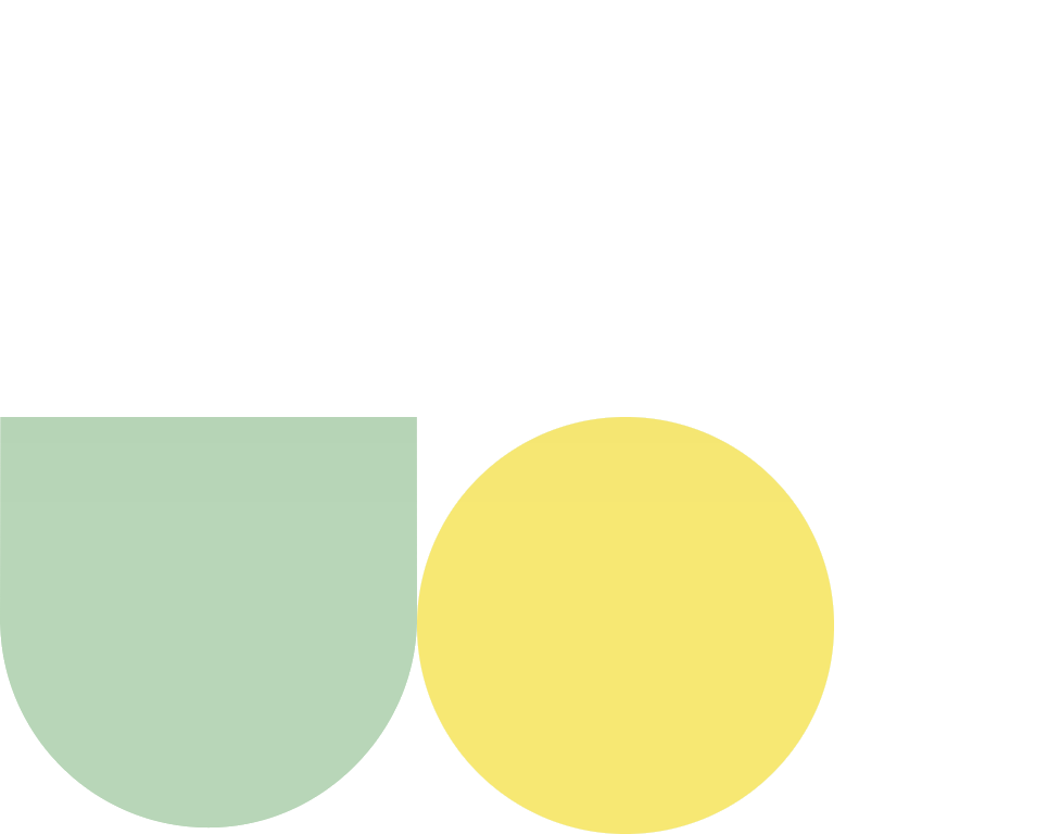 Un cercle vert et un cercle jaune sur fond blanc.