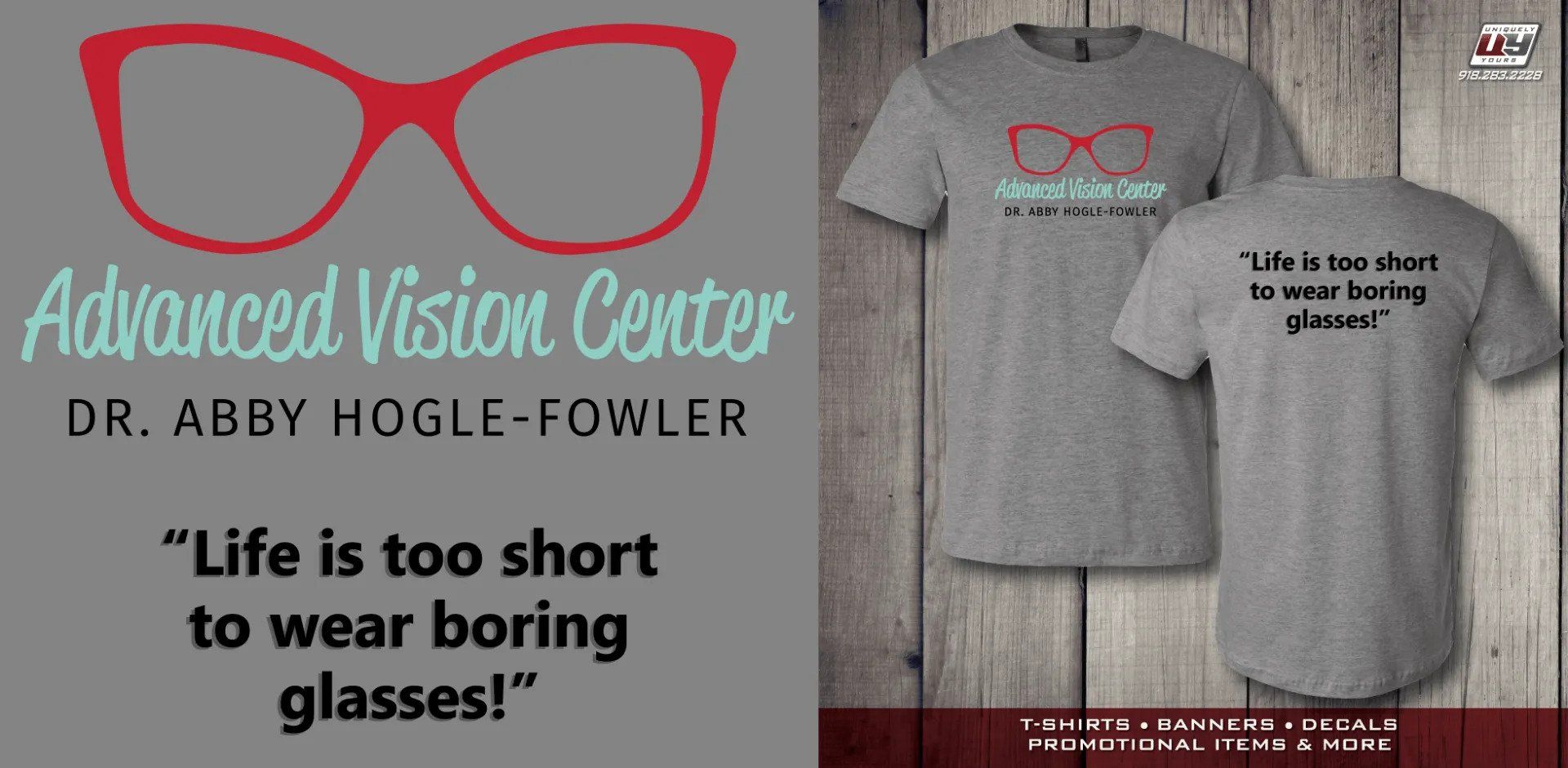 Advanced Vision Center T-Shirt Design — Claremore, OK — Uniquely Yours Screen Printing