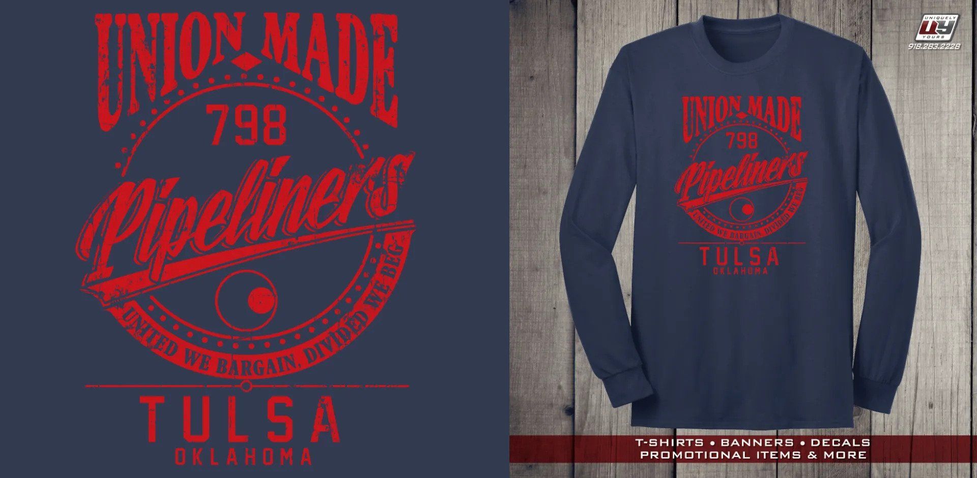 Pipeliners T-Shirt Design — Claremore, OK — Uniquely Yours Screen Printing