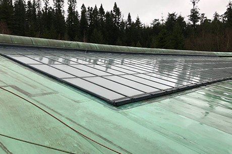 Center Parcs JDS Roof Longleat before Cleaning