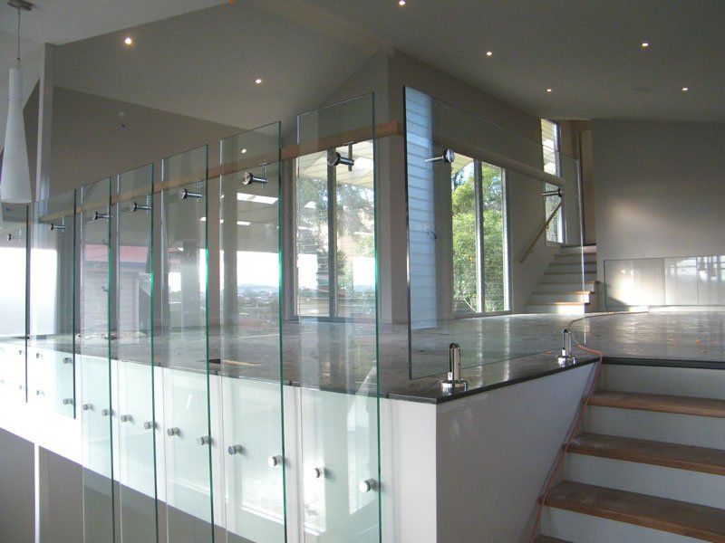 Upper Floor Glass Balustrades — South East Queensland — Upstairs