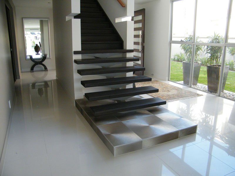 Combination Timber and Steel Stairs — South East Queensland — Upstairs