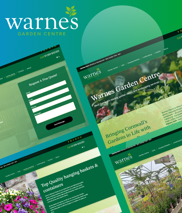 Portfolio Image | Warnes Garden Centre | Website with e-commerce