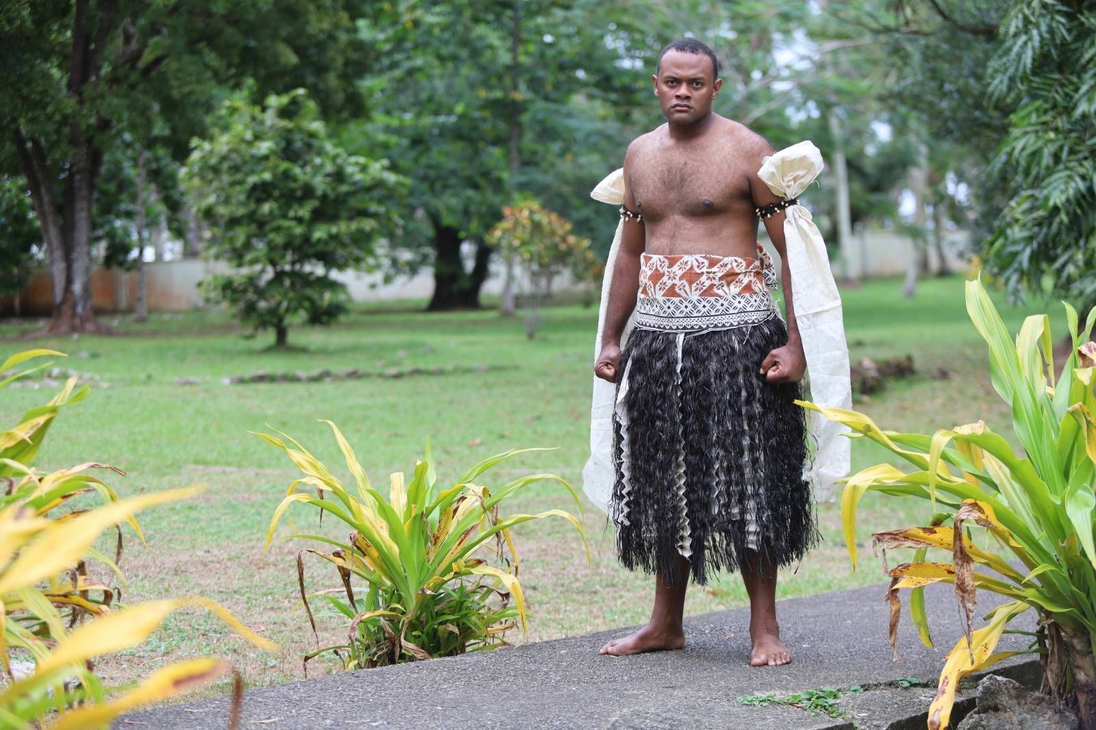 Traditional Fijian chiefly dress