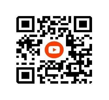 A black and white qr code with an orange play button in the middle. | Silver Pine Medical Group