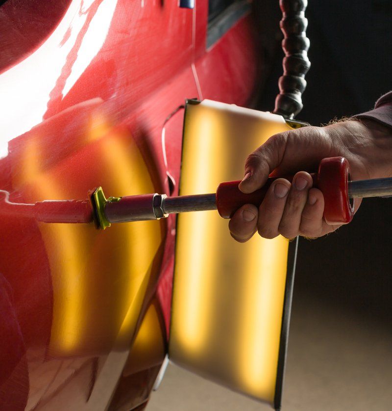 Repairing Car Dent After The Accident — Smash & Dent Repairs in Aitkenvale, QLD