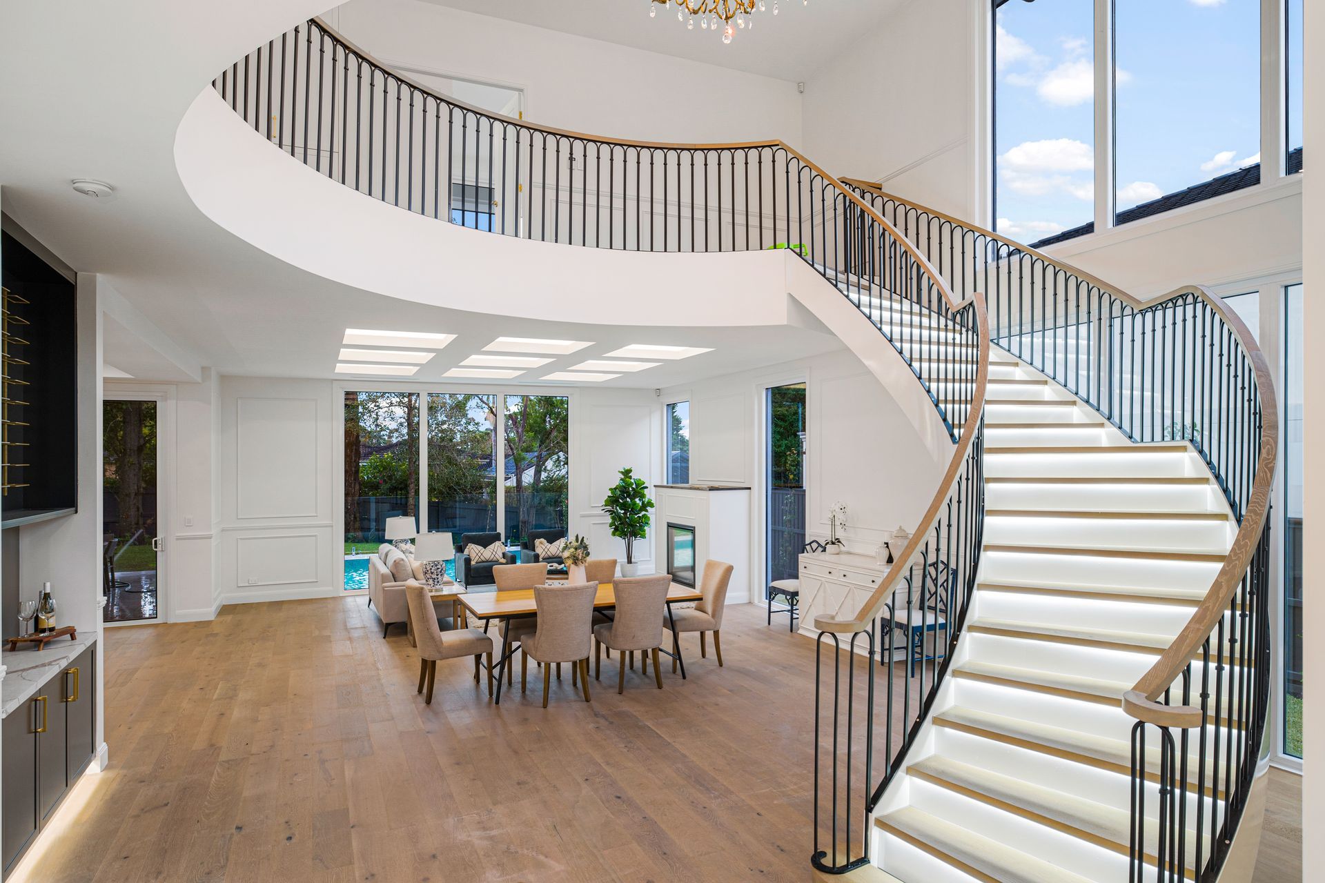 Luxury Dining and Staircase view