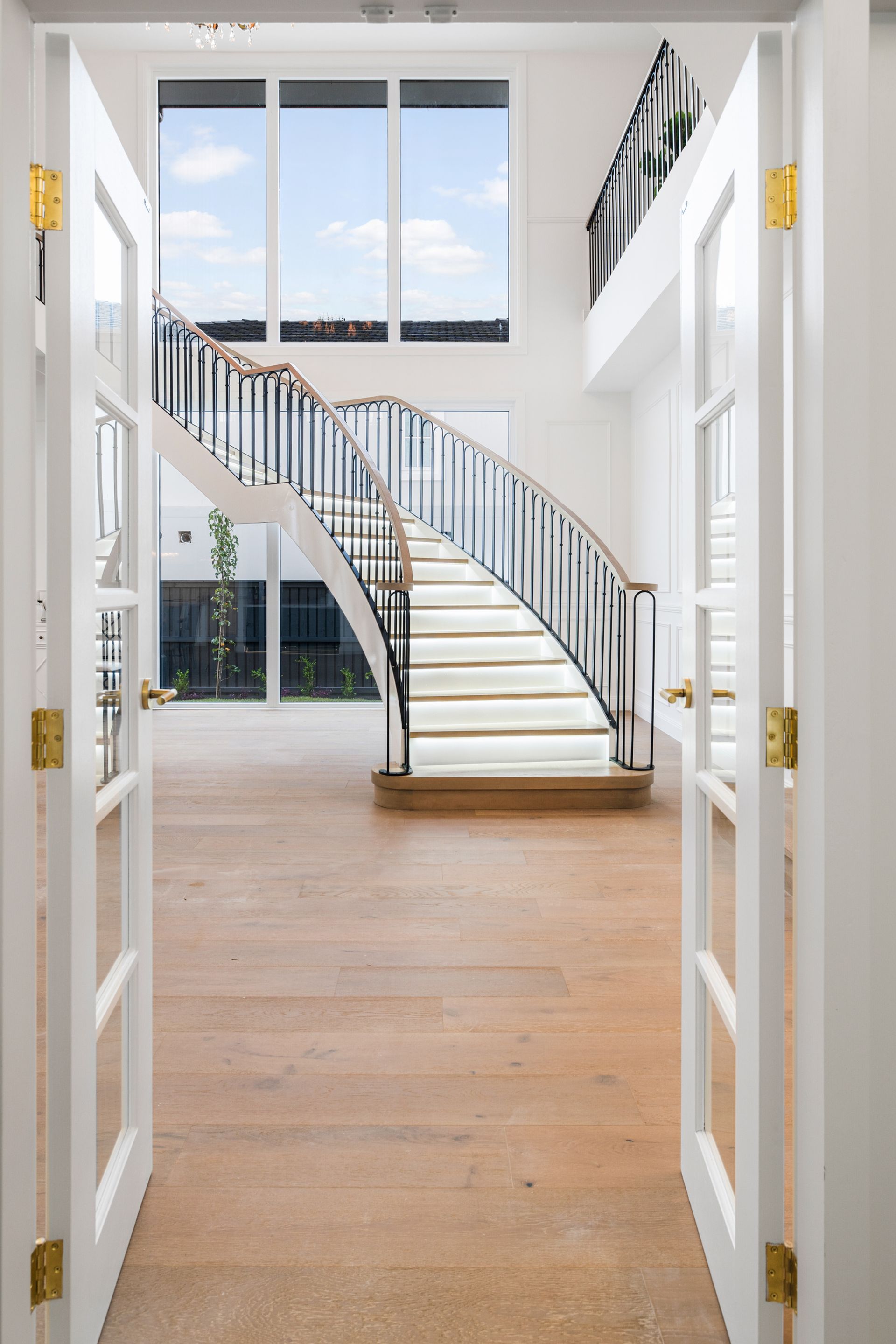 Custom Designed Staircase of a Knock Down Rebuild Home