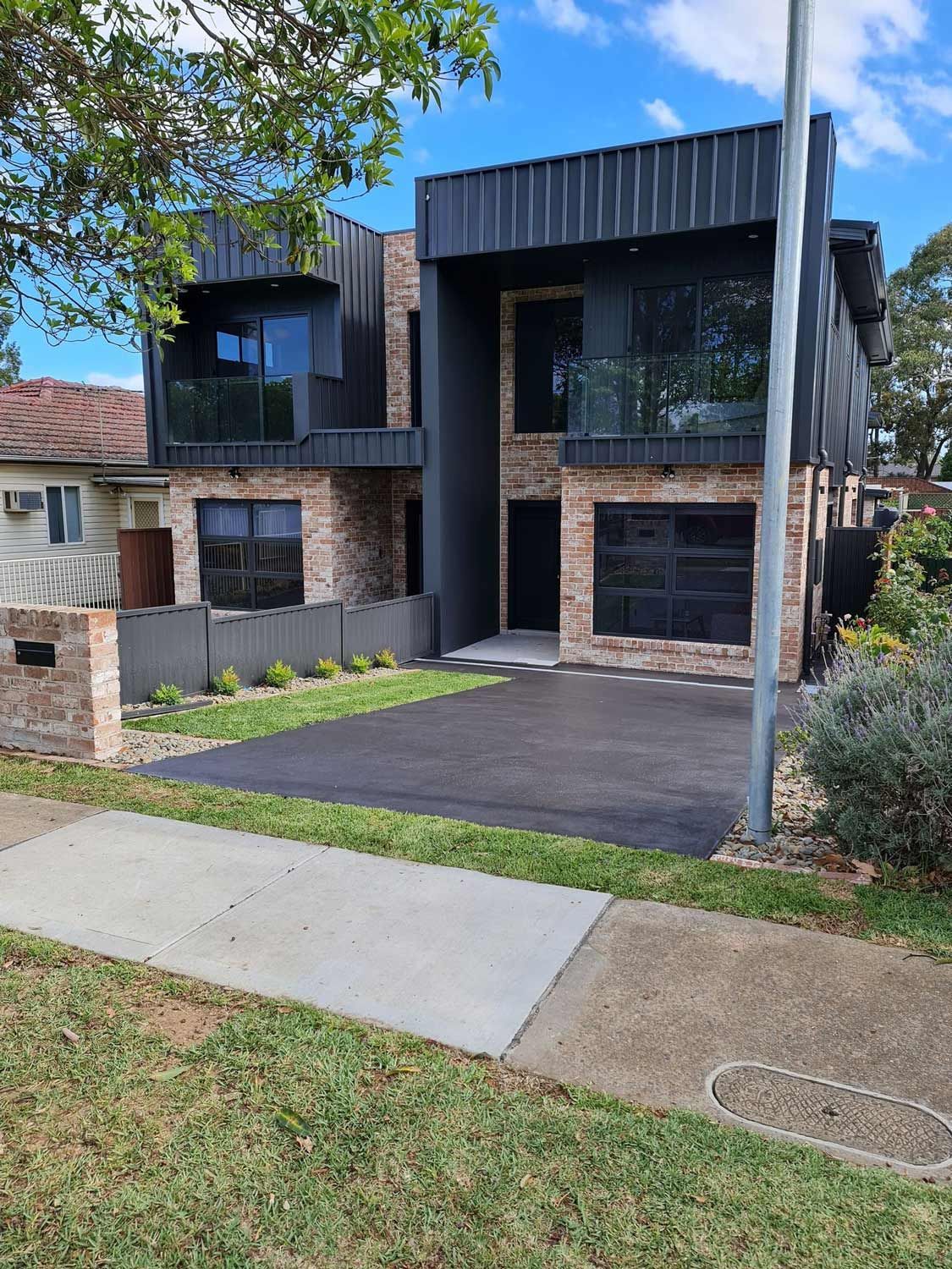 Duplex Custom Home Entrance