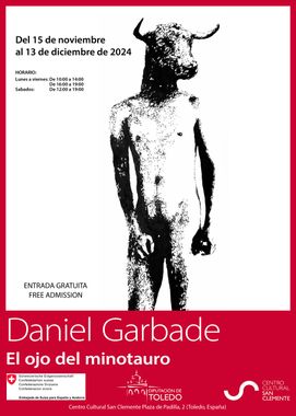 A poster for daniel garbade el ojo del minotauro