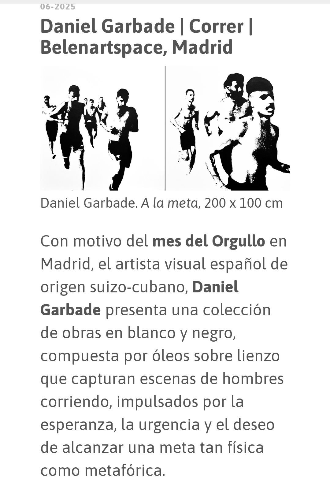 A poster of daniel garbade 's gay pride artwork 