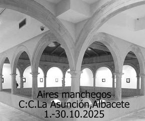 Interior view of arches and pillars in C. La Asunción, Albacete. 